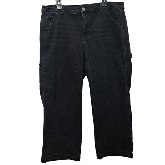 Torrid High Rise Carpenter Classic Denim Feel The Fit Plus Size 18 Short Black - Picture 1 of 14